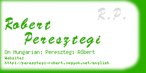 robert peresztegi business card